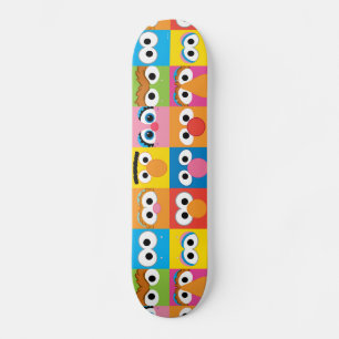 Sesamstraße Eyes Muster Skateboard