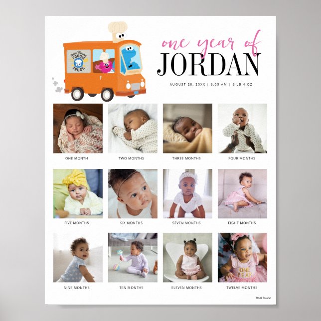 Sesamstraße Feinschmecker LKW Ein Jahr von 12 Mona Poster (Vorne)