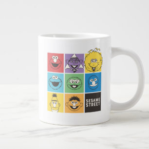 Sesamstraße Freunde   Farbblöcke Jumbo-Tasse