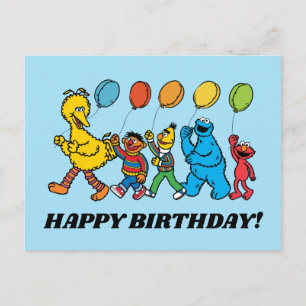 Sesamstraße-Freunde Partyballons Postkarte