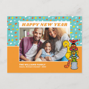 Sesamstraße   Frohes Neues Jahr Feiertagspostkarte