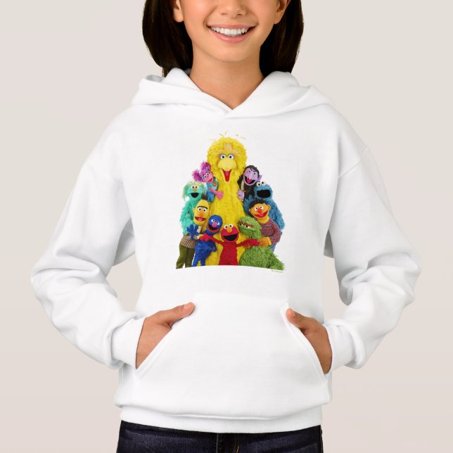 Sesamstraße | Fun Farbiges Portrait Hoodie (Vorderseite)