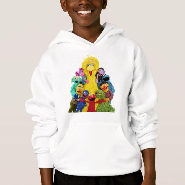 Sesamstraße | Fun Farbiges Portrait Hoodie (Vorderseite)