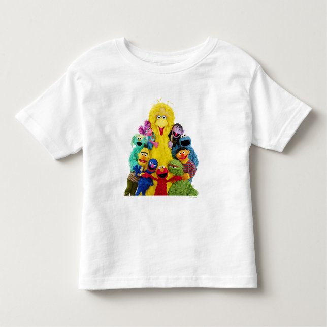 Sesamstraße | Fun Farbiges Portrait Kleinkind T-shirt (Vorderseite)