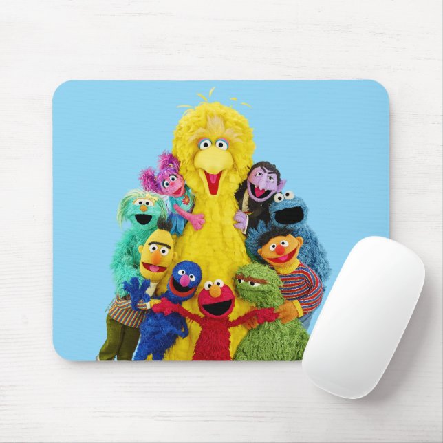 Sesamstraße | Fun Farbiges Portrait Mousepad (Mit Mouse)