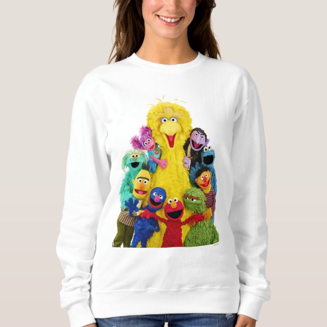 Sesamstraße | Fun Farbiges Portrait Sweatshirt (Vorderseite)