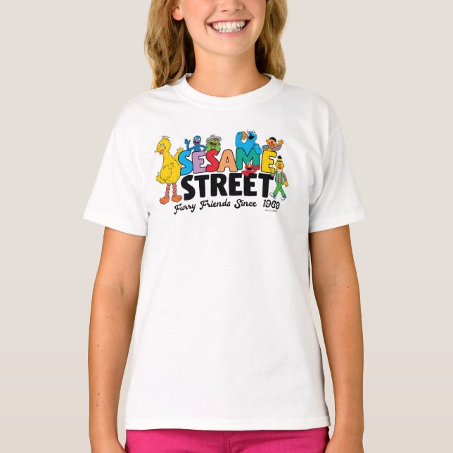 Sesamstraße | Furry Friends seit 1969 T-Shirt (Vorderseite)