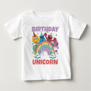 Sesamstraße Geburtstags-Einhorn Baby T-shirt