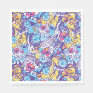 Sesamstraße   Groovy Dance Pattern Serviette