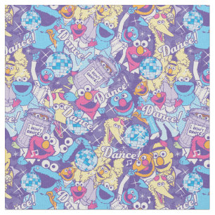 Sesamstraße Groovy Dance Pattern Stoff