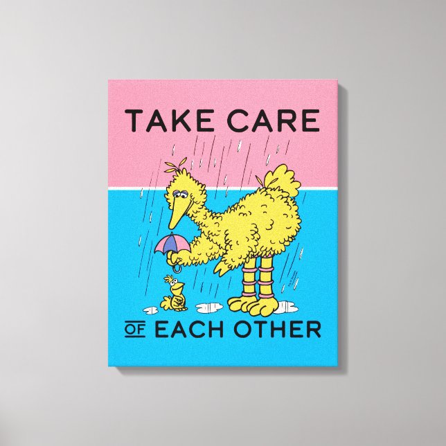 Sesamstraße | Große Vögel kümmern sich um einander Leinwanddruck (Vorderseite)