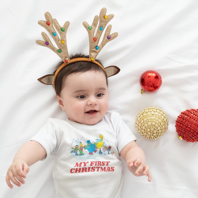 Sesamstraße | Ice Skaten Friends 1. Weihnachten Baby Strampler (Von Creator hochgeladen)