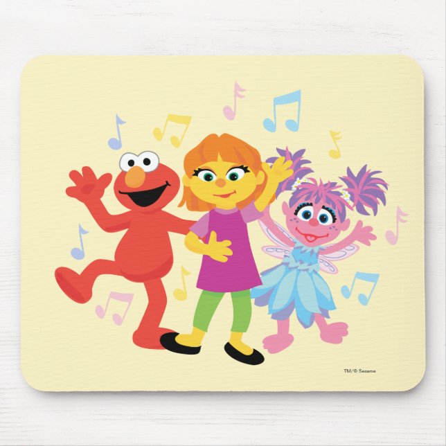 Sesamstraße | Julia, Elmo & Abby Dancing Mousepad (Vorne)