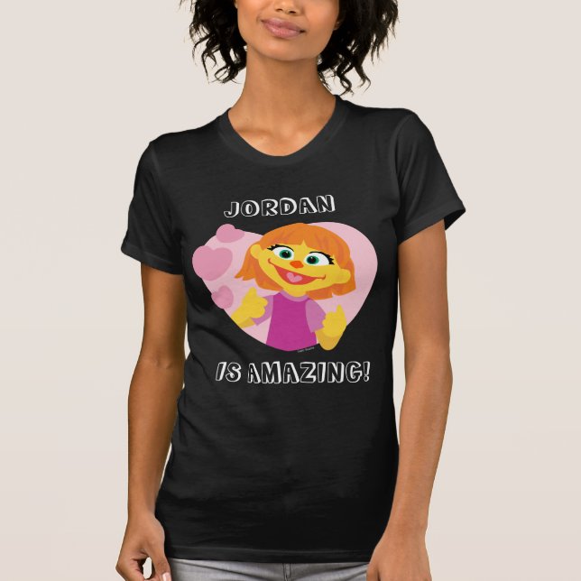 Sesamstraße | Julia Pink Heart T-Shirt (Vorderseite)