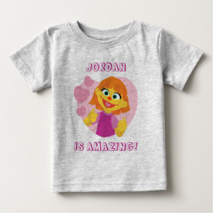Sesamstraße   Julia rosa Herz Baby T-shirt