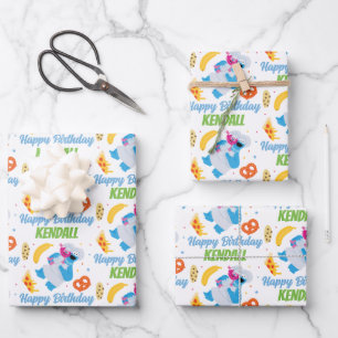Sesamstraße Keksmonster Food Truck Geschenkpapier Set