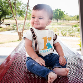 Sesamstraße | Krümelmonster 1. Geburtstagskugel Baby T-shirt