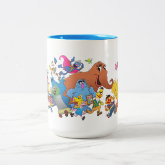 Sesamstraße laufen! Zeichenerkennung Zweifarbige Tasse