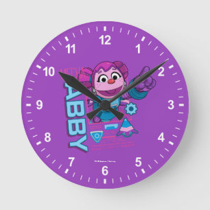 Sesamstraße   Mecha Builders Abby Cadabby Runde Wanduhr