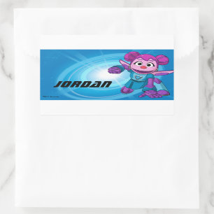 Sesamstraße   Mecha Builders Abby In Action Rechteckiger Aufkleber