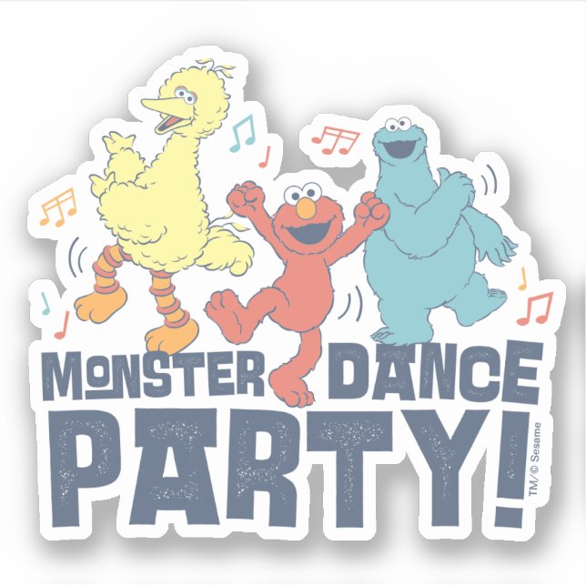 Sesamstraße | Monster Dance Party Aufkleber (Vorderseite)