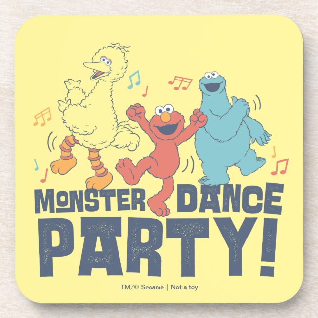 Sesamstraße | Monster Dance Party Getränkeuntersetzer (Vorderseite)