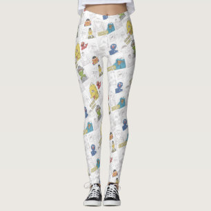 Sesamstraße   Muster für Vintages Comic Leggings