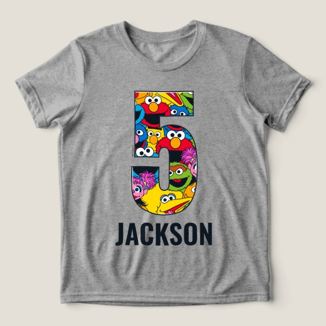 Sesamstraße - Muster-Shirt Tri-Blend Shirt (Design Vorderseite)