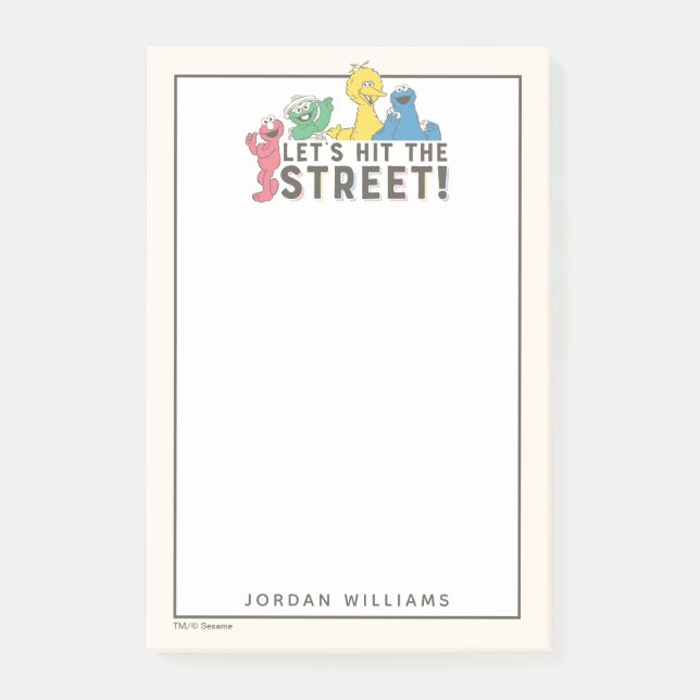 Sesamstraße | Name hinzufügen Post-it Klebezettel (Vorderseite)