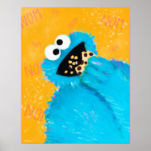Sesamstraße   Nom Nom Cookie Monster Poster