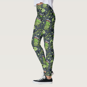 Sesamstraße Oscar das Grouch Phrase Muster Leggings