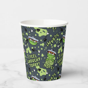 Sesamstraße Oscar das Grouch Phrase Muster Pappbecher