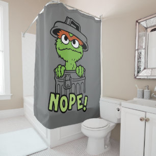 Sesamstraße Oscar der Grouch Nope! Duschvorhang