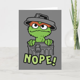 Sesamstraße Oscar der Grouch Nope! Feiertagskarte