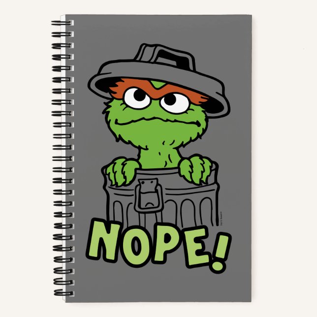 Sesamstraße | Oscar der Grouch Nope! Notizbuch (Vorderseite)
