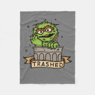 Sesamstraße Oscar der Grouch Trashed Fleecedecke