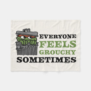 Sesamstraße Oscar the Grouch Feels Grouchy Fleecedecke