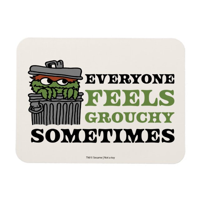 Sesamstraße | Oscar the Grouch Feels Grouchy Magnet (Horizontal)