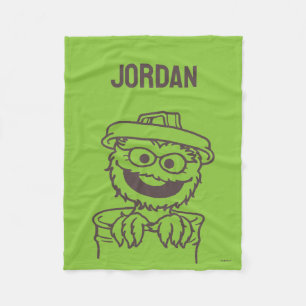 Sesamstraße Oscar the Grouch Name hinzufügen Fleecedecke