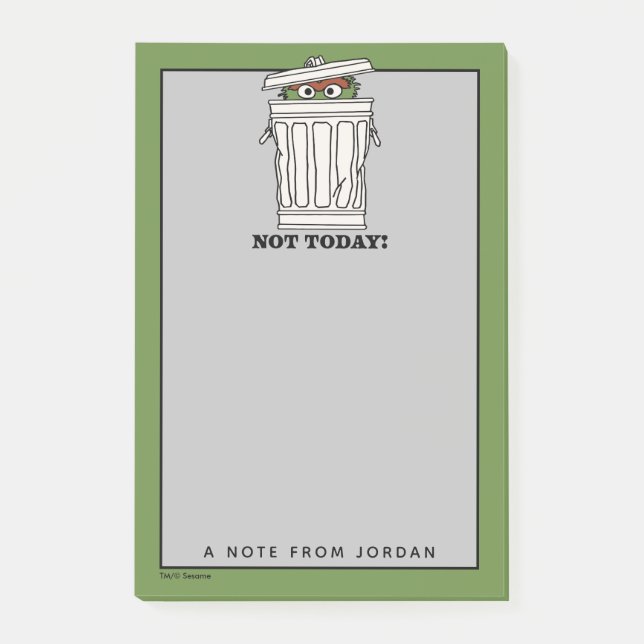 Sesamstraße | Oscar the Grouch | Name hinzufügen Post-it Klebezettel (Vorderseite)