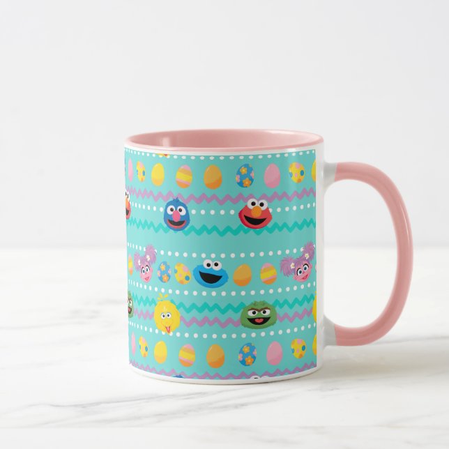 Sesamstraße-Oster-Ei-Muster Tasse (Rechts)