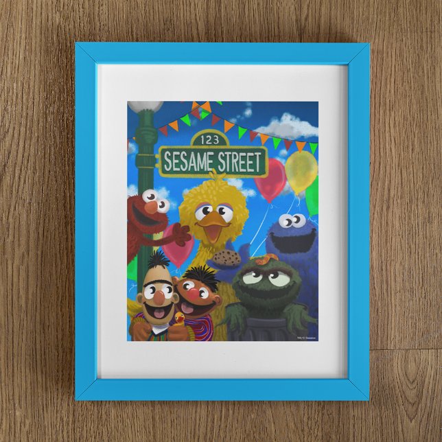 Sesamstraße | PARTY Poster (Poster in frame)