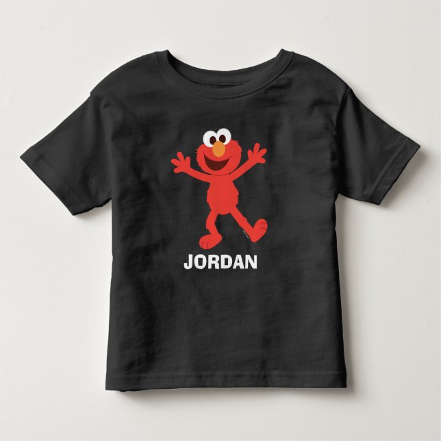 Sesamstraße | Personalisiert Elmo Baby Bodysuit Kleinkind T-shirt (Vorderseite)