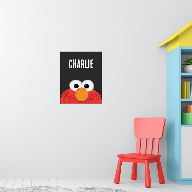 Sesamstraße | Personalisiert Elmo Big Face Poster (Kinderzimmer 1)