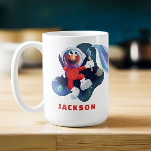 Sesamstraße   Personalisiert Elmo Weltraumbahnhof Kaffeetasse