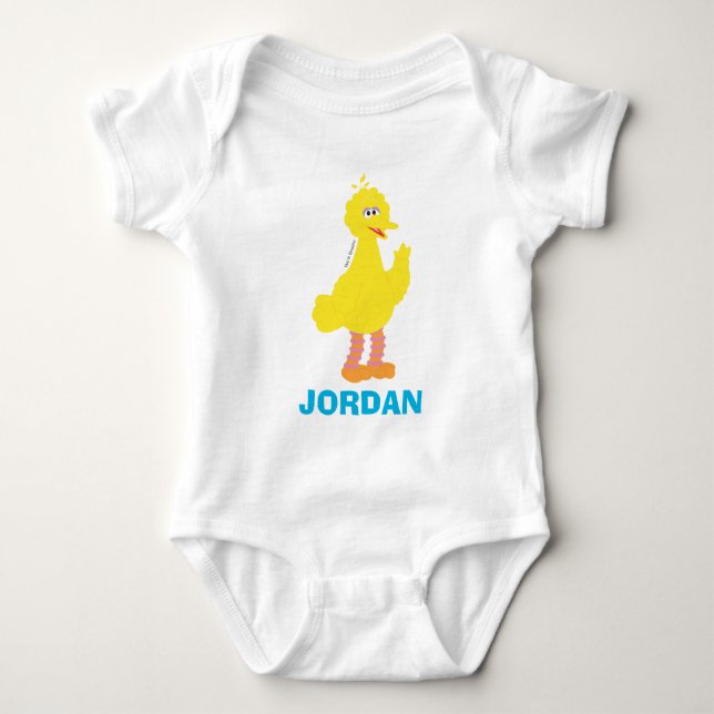 Sesamstraße | Personalisierter Big Bird Baby Strampler (Vorderseite)