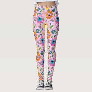 Sesamstraße Pink Floral Muster Leggings