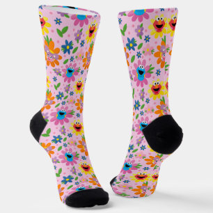 Sesamstraße Pink Floral Muster Socken