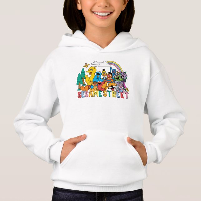 Sesamstraße | Regenbogenwelle Hoodie (Vorderseite)