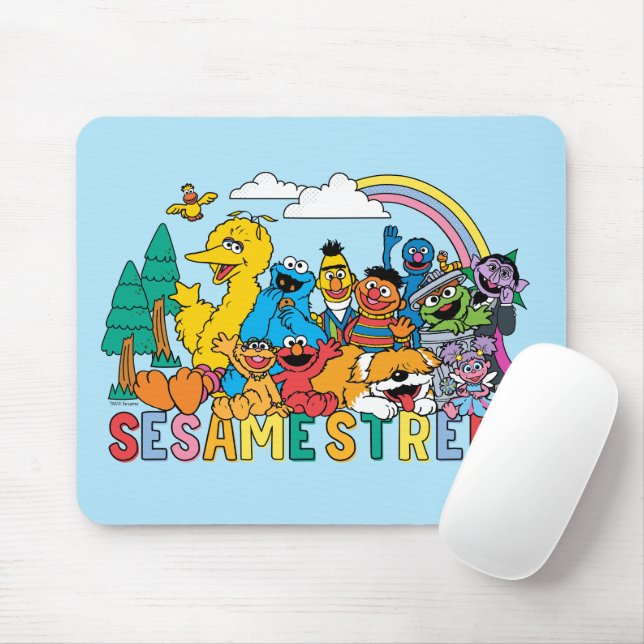 Sesamstraße | Regenbogenwelle Mousepad (Mit Mouse)